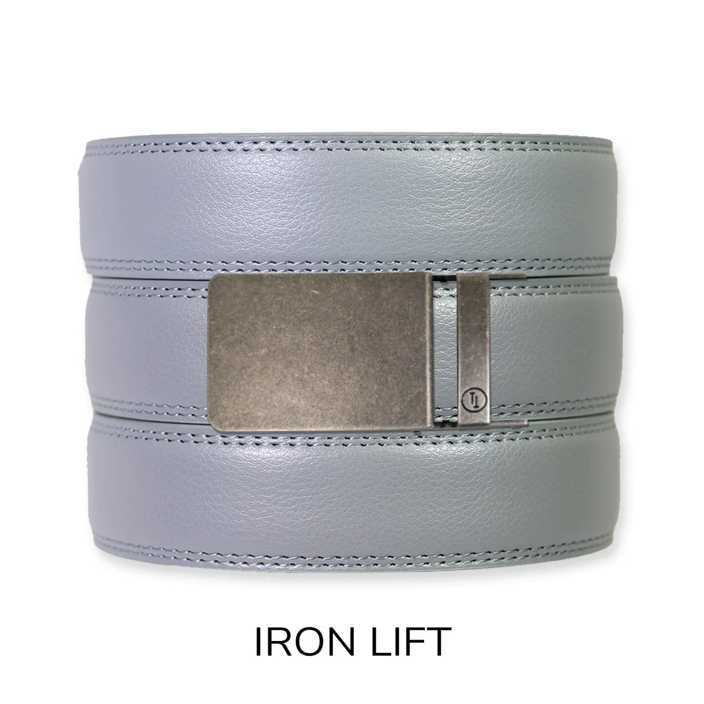 Slate Leather Ratchet Belt & Buckle Set