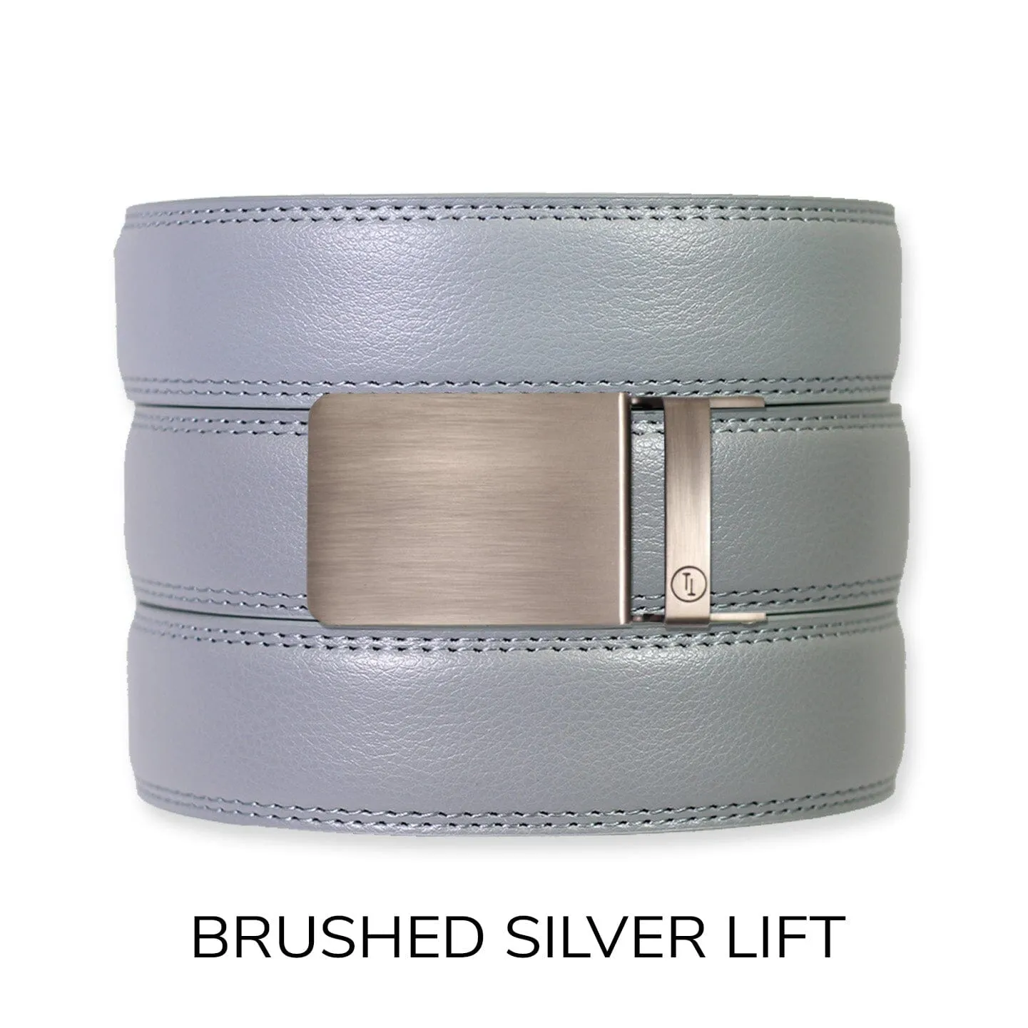 Slate Leather Ratchet Belt & Buckle Set