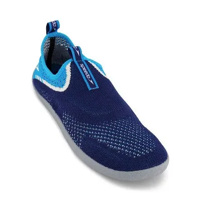 Speedo Men's Surf Strider Water Sports Aqua Shoes Quick Drying, Black/Blue, S