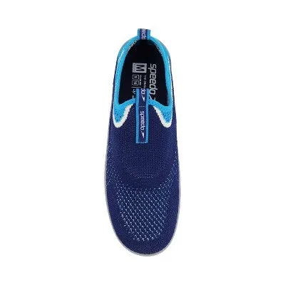 Speedo Men's Surf Strider Water Sports Aqua Shoes Quick Drying, Black/Blue, S