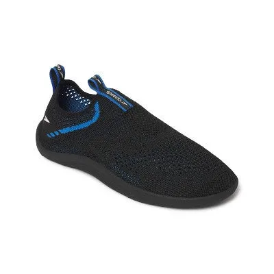 Speedo Men's Surf Strider Water Sports Aqua Shoes Quick Drying, Black/Blue, S