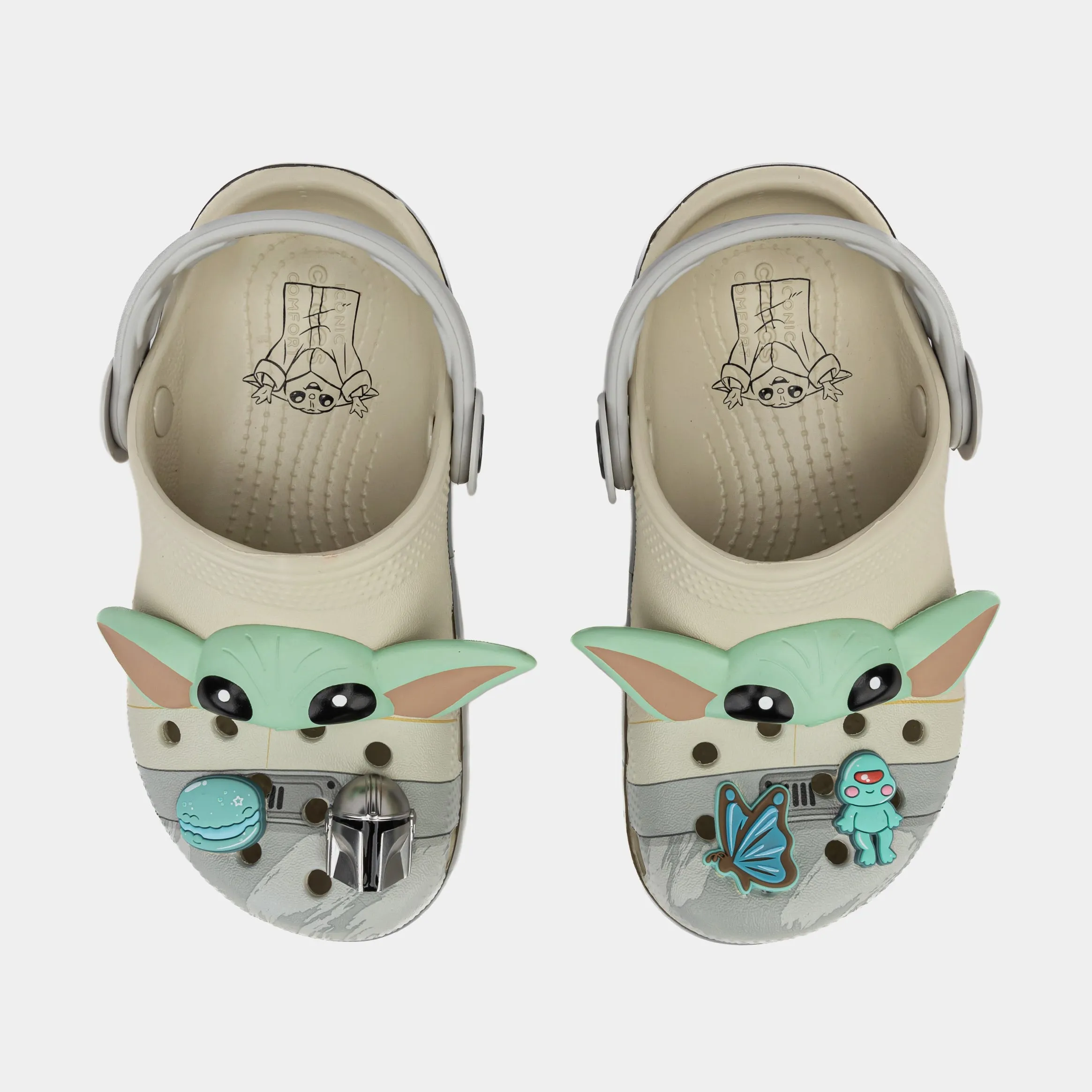 Star Wars Grogu Classic Clog Grade School Sandals (Beige/Green)