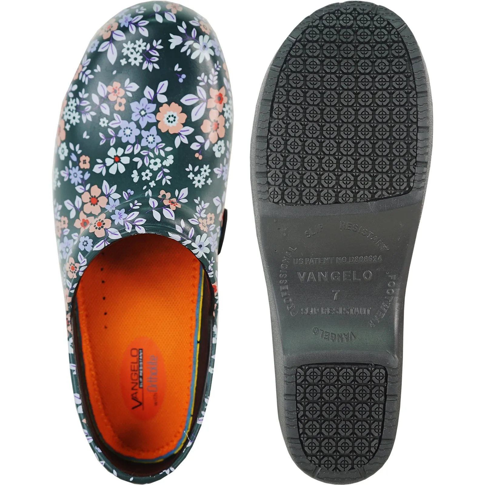 VANGELO Women Slip Resistant Clog NIKO Flower-2