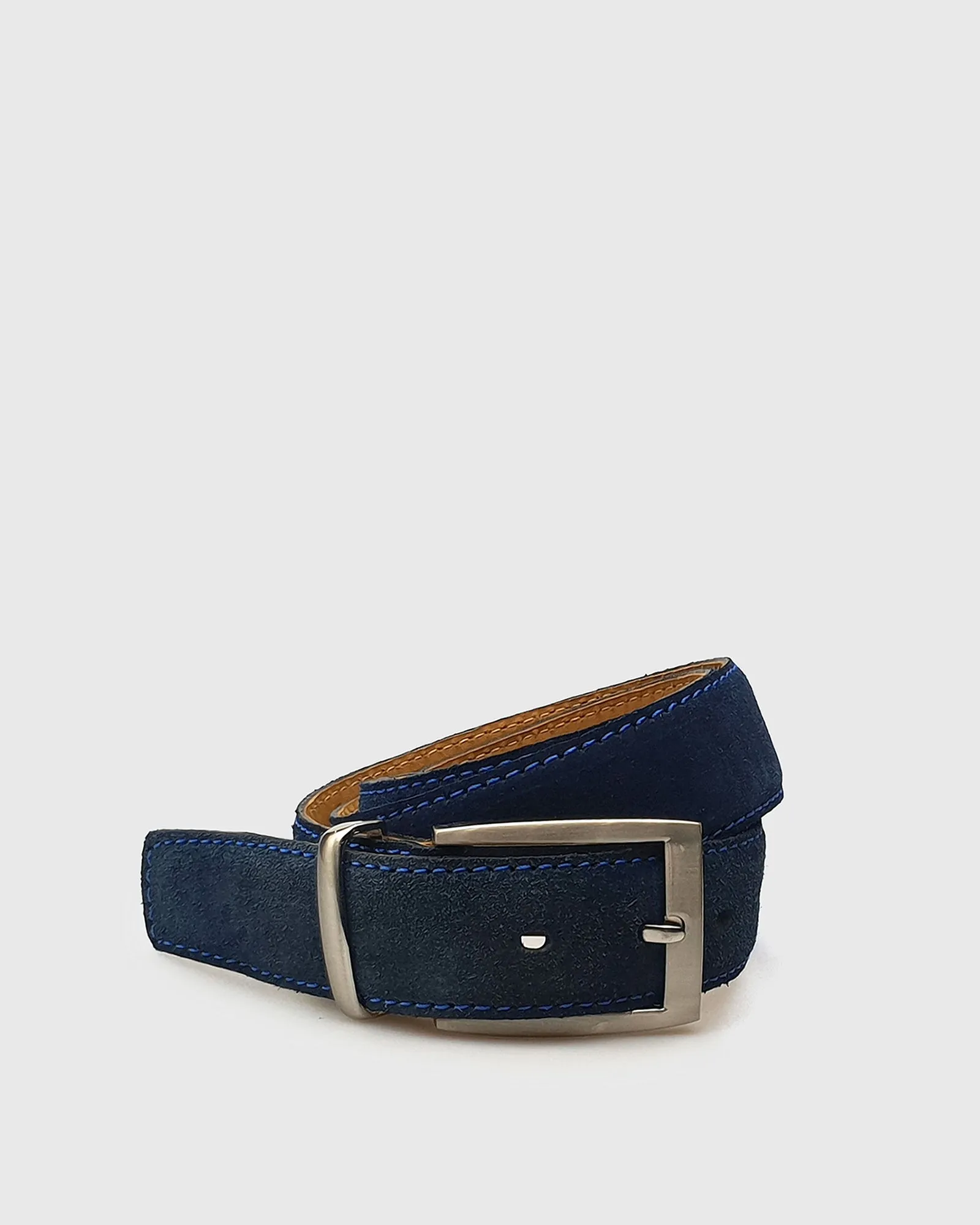 VINCENT& FRANKS / ROUGE 717_34 NAVY SUEDE LEATHER BELT