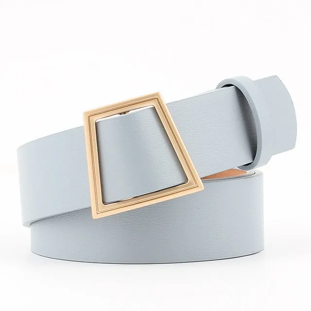 Women Belts Gold Buckle Leather Waist Strap Waistband Belts For Women