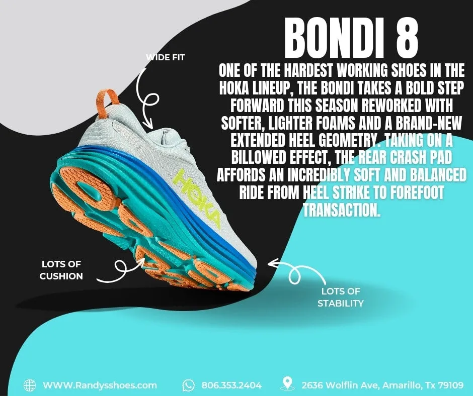 WOMEN'S HOKA BONDI 8 | AIRY BLUE / SUNLIT OCEAN